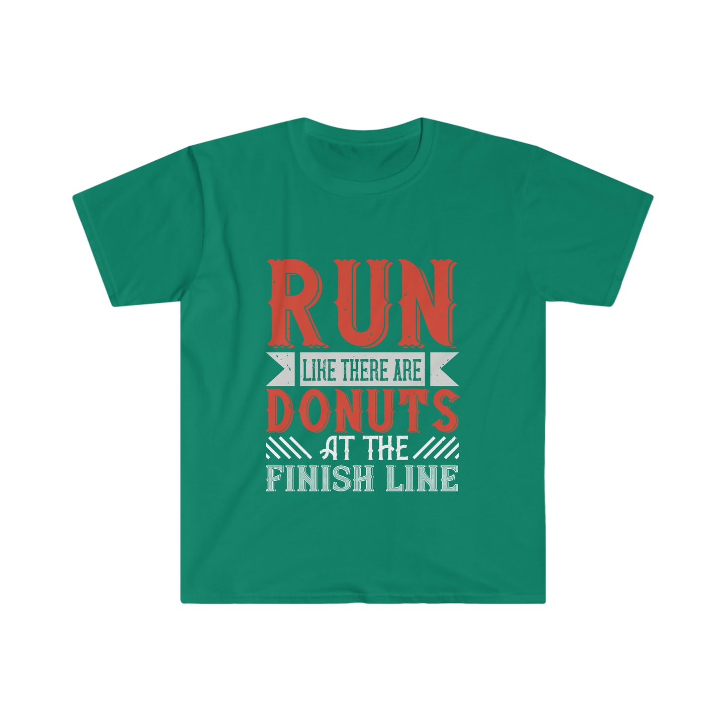 Run like there's Donuts at the finish line Unisex Softstyle T-Shirt