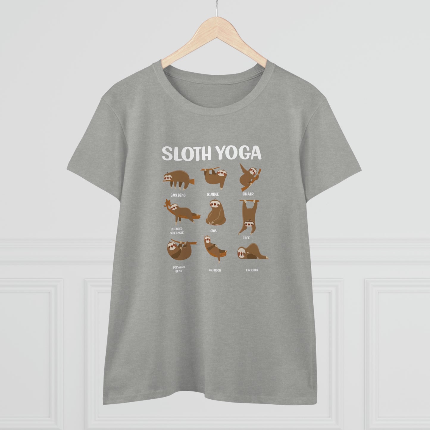 Sloth Yoga Women's Midweight Cotton Tee