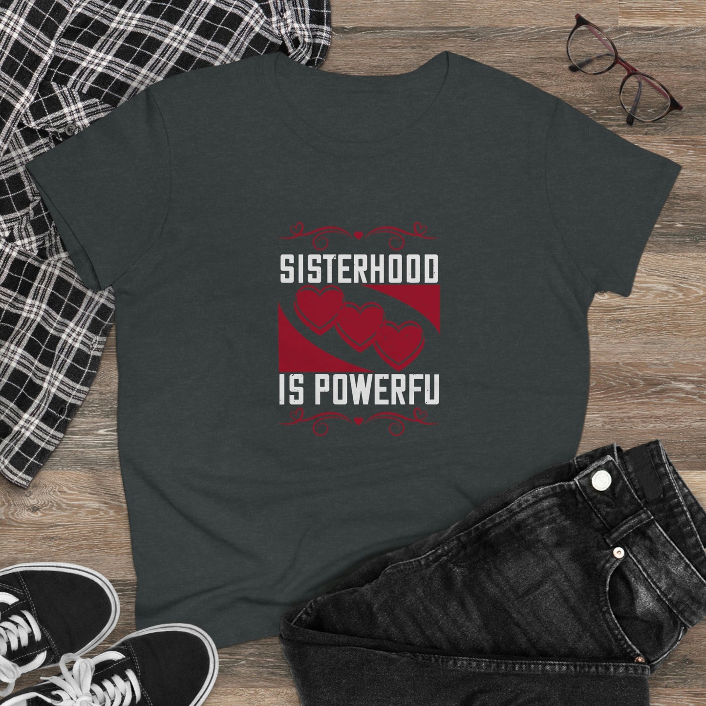 Sisterhood is Powerful Women's Midweight Cotton Tee