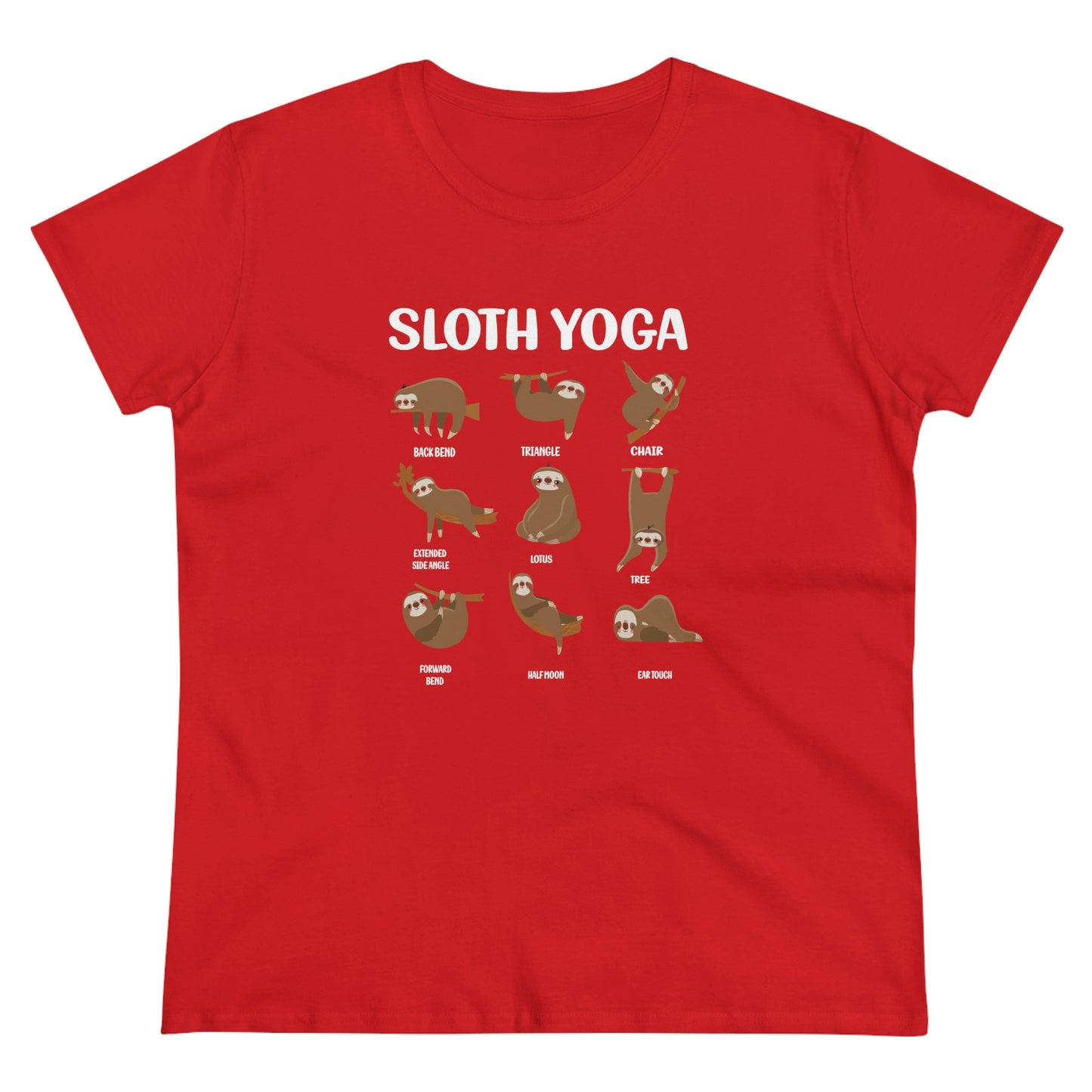 Sloth Yoga Women's Midweight Cotton Tee