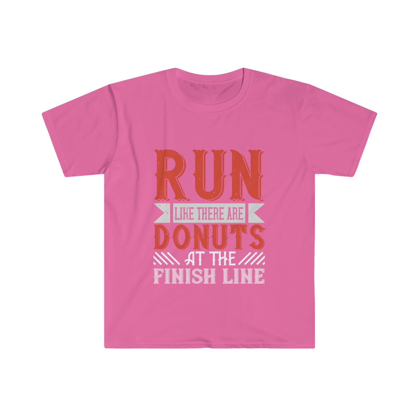Run like there's Donuts at the finish line Unisex Softstyle T-Shirt