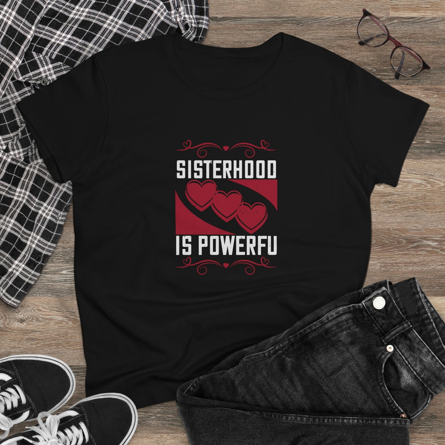 Sisterhood is Powerful Women's Midweight Cotton Tee