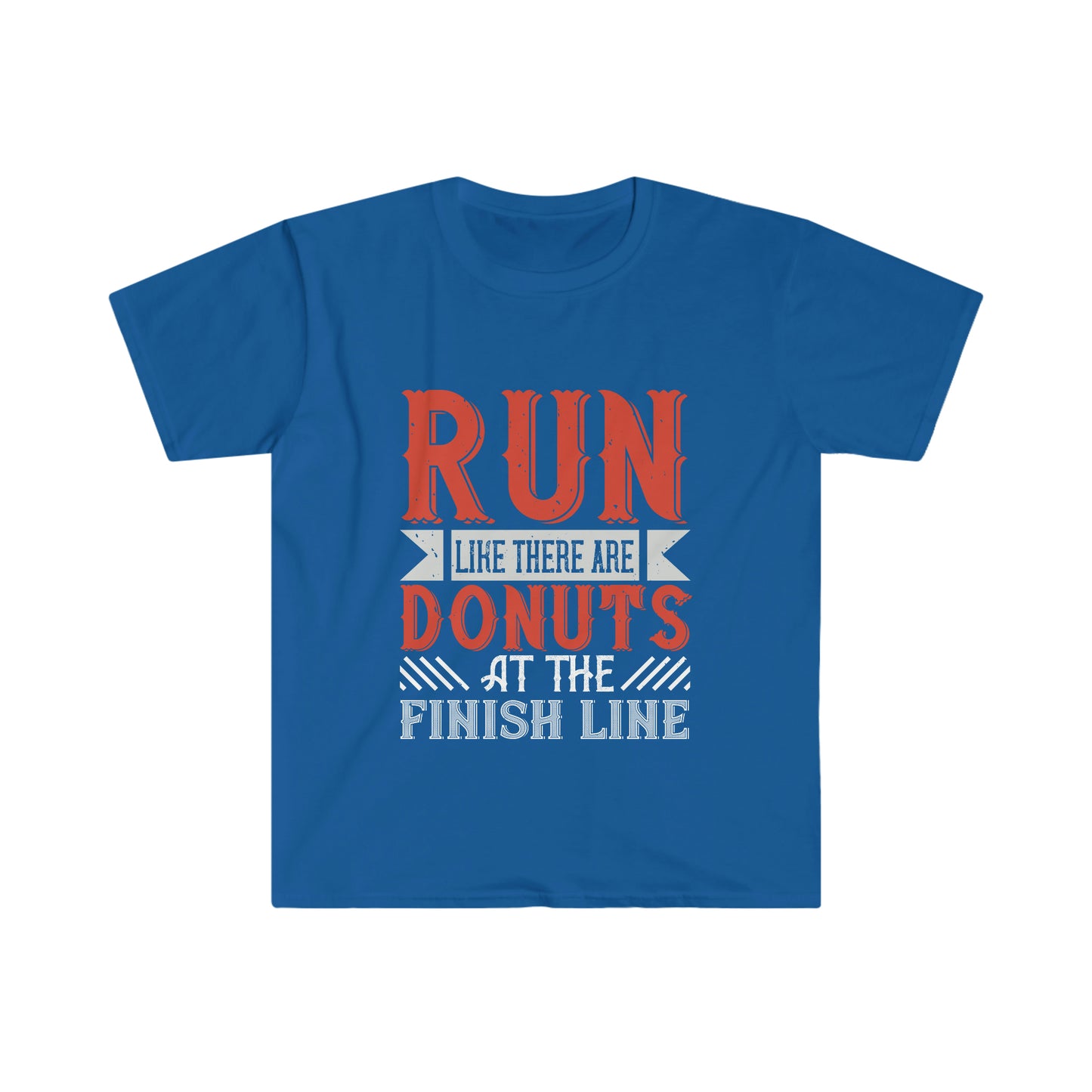 Run like there's Donuts at the finish line Unisex Softstyle T-Shirt