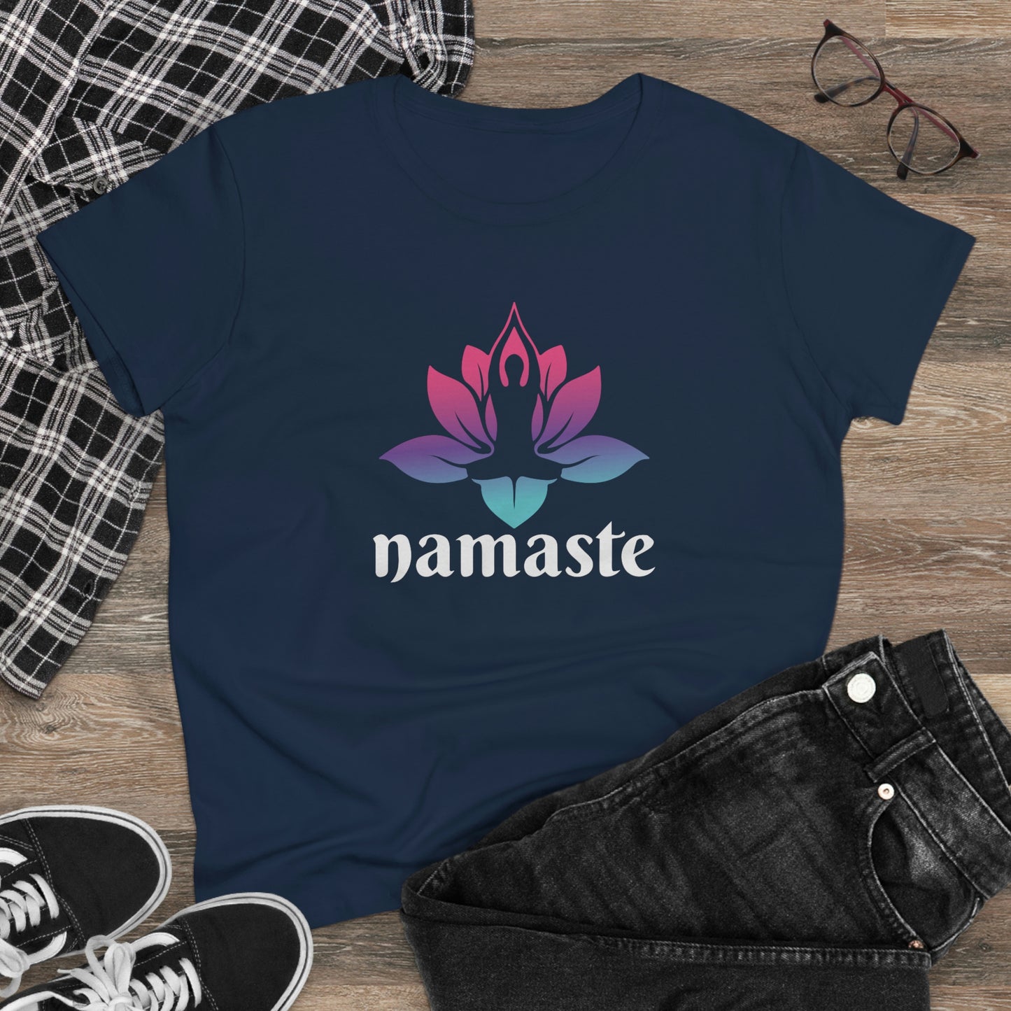 Namaste Yoga Women's Midweight Cotton Tee
