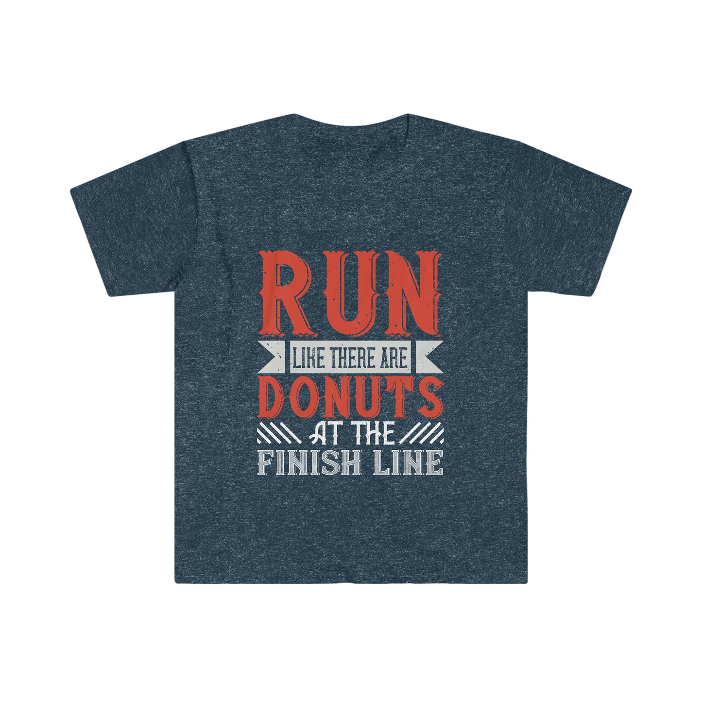 Run like there's Donuts at the finish line Unisex Softstyle T-Shirt