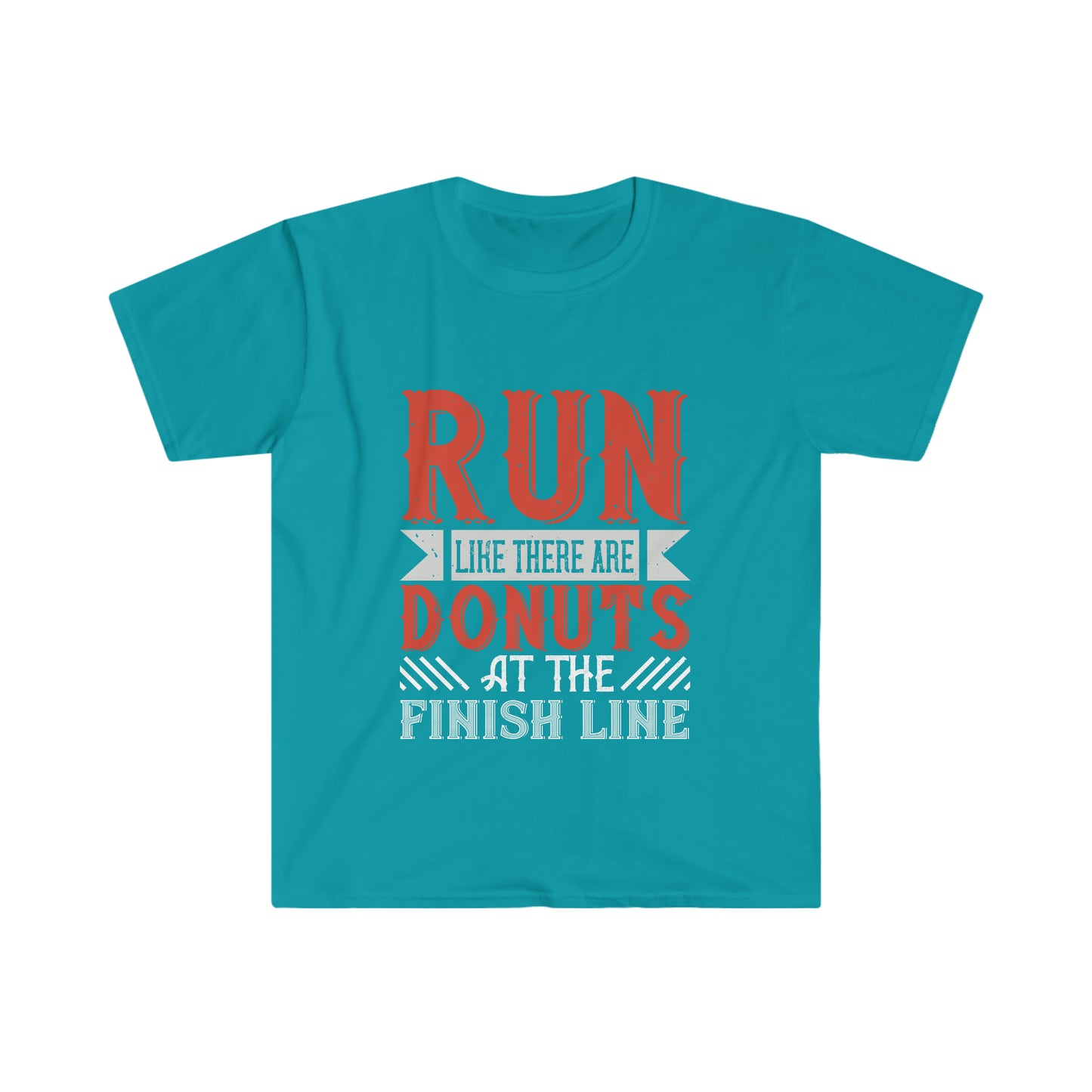 Run like there's Donuts at the finish line Unisex Softstyle T-Shirt