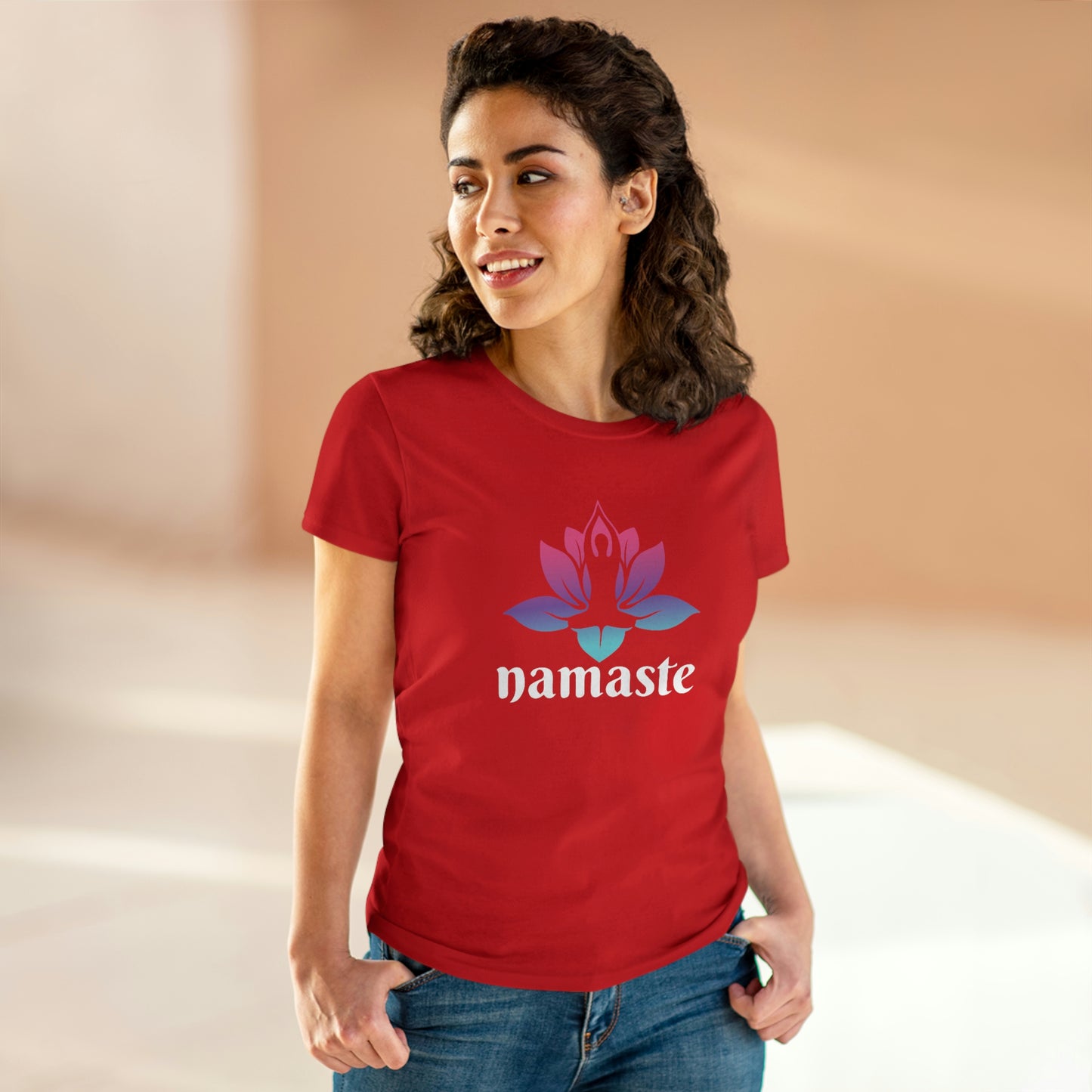 Namaste Yoga Women's Midweight Cotton Tee
