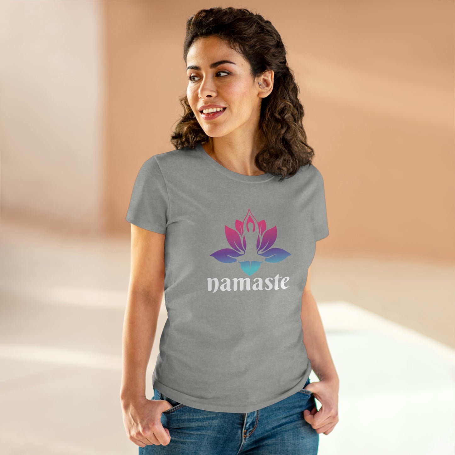 Namaste Yoga Women's Midweight Cotton Tee