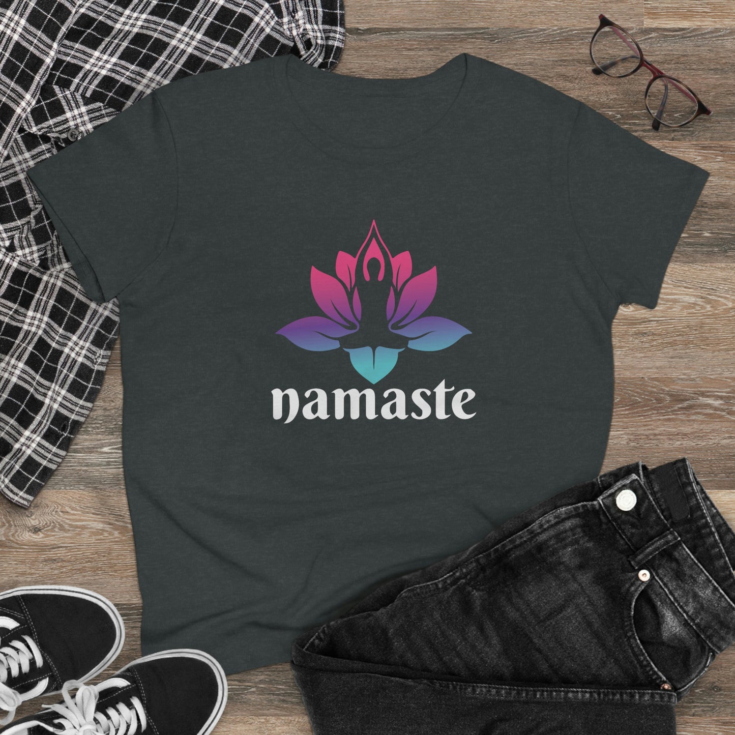 Namaste Yoga Women's Midweight Cotton Tee