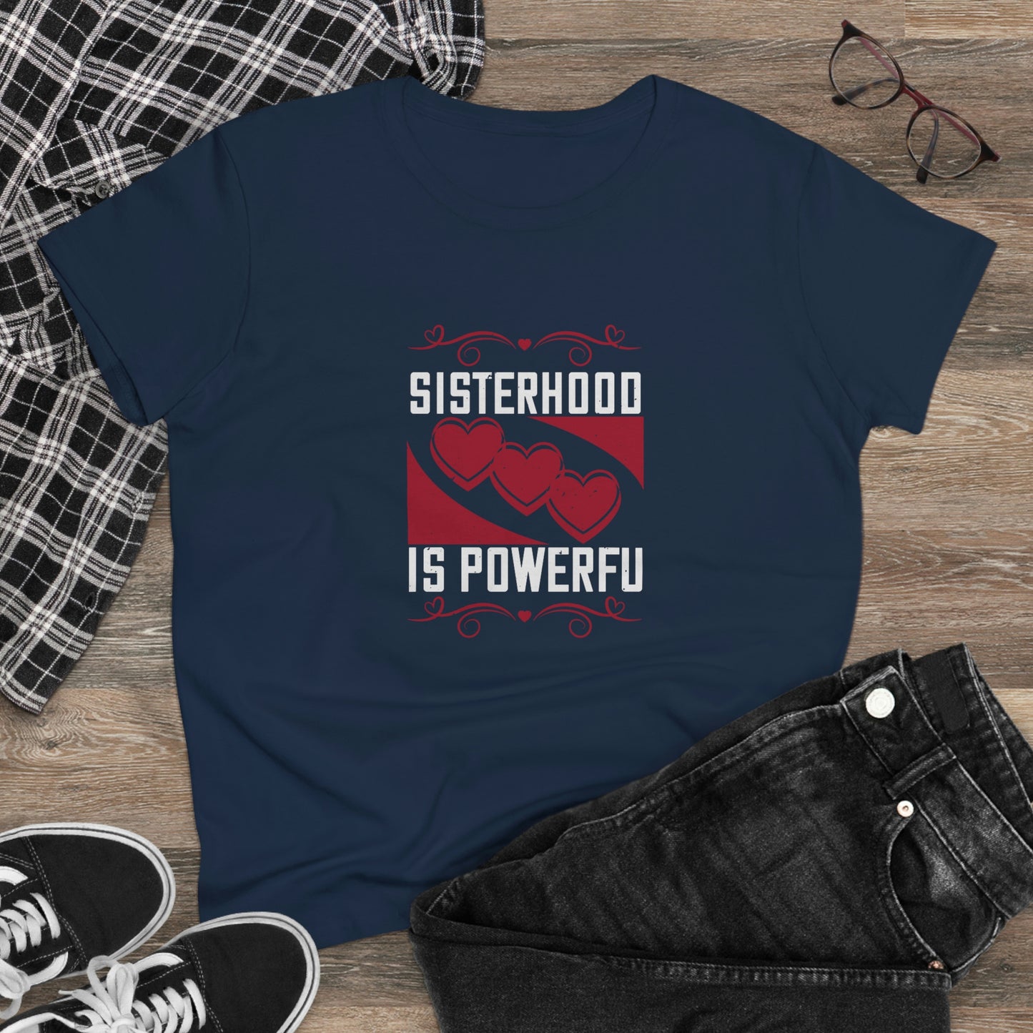 Sisterhood is Powerful Women's Midweight Cotton Tee