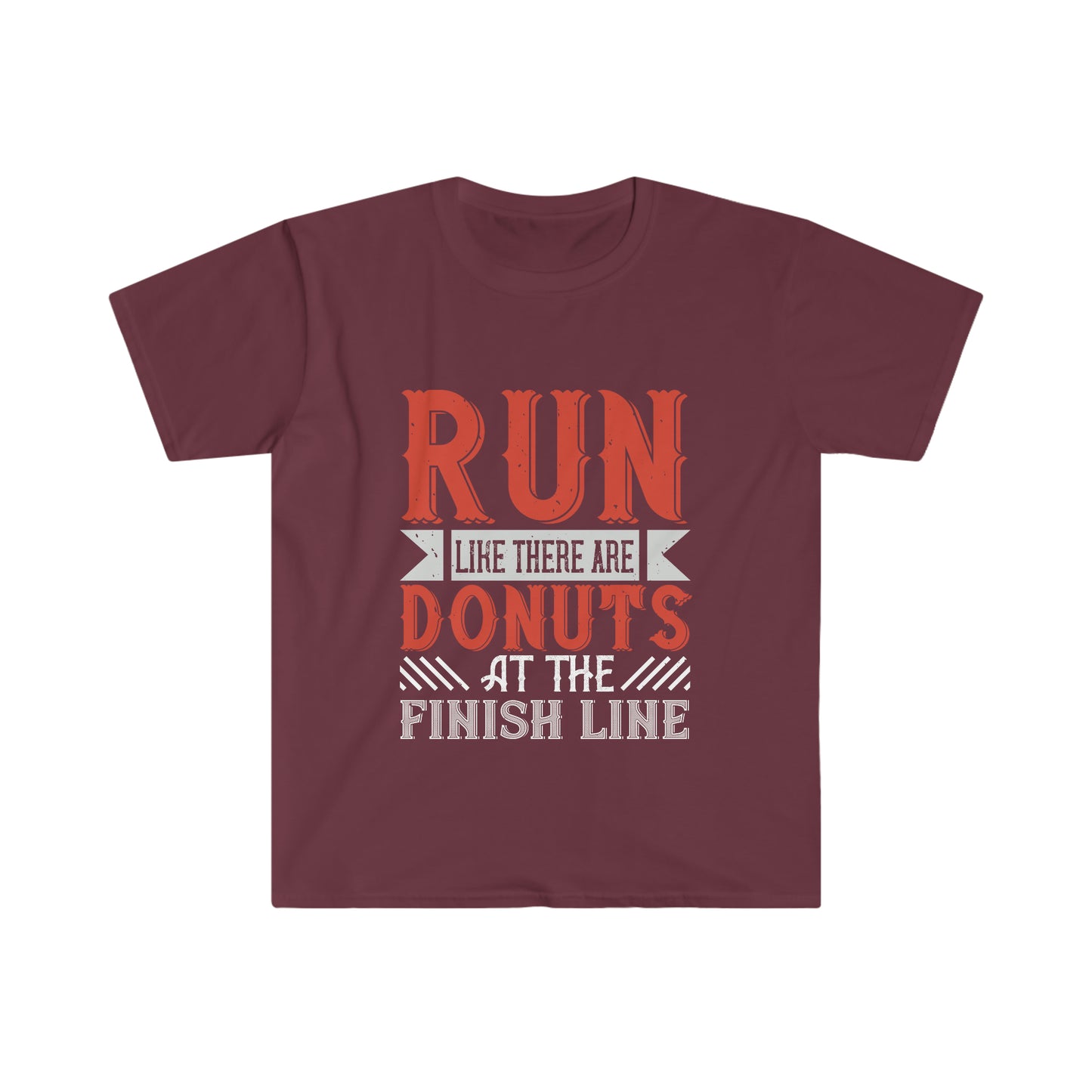 Run like there's Donuts at the finish line Unisex Softstyle T-Shirt