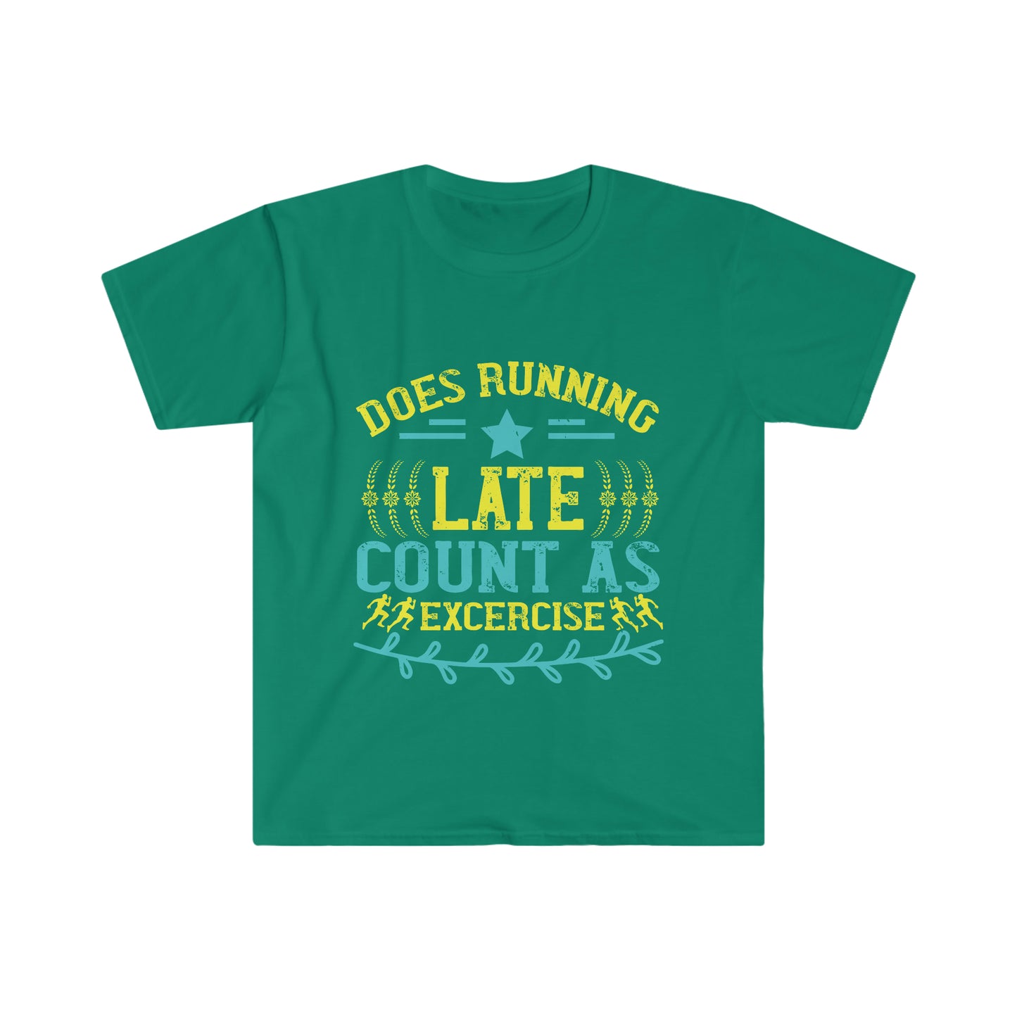 Does Running Late Count as Exercise Unisex Softstyle T-Shirt