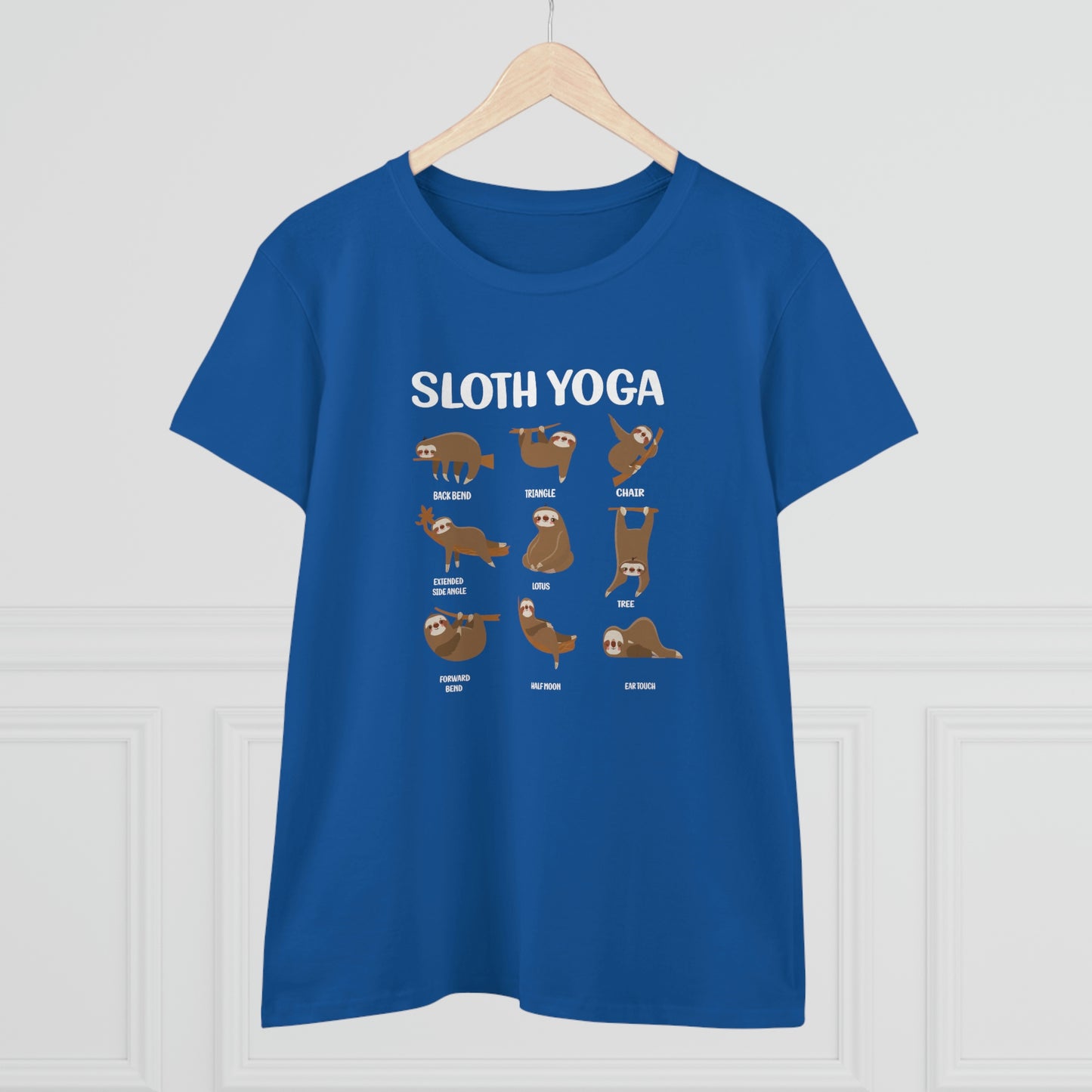 Sloth Yoga Women's Midweight Cotton Tee