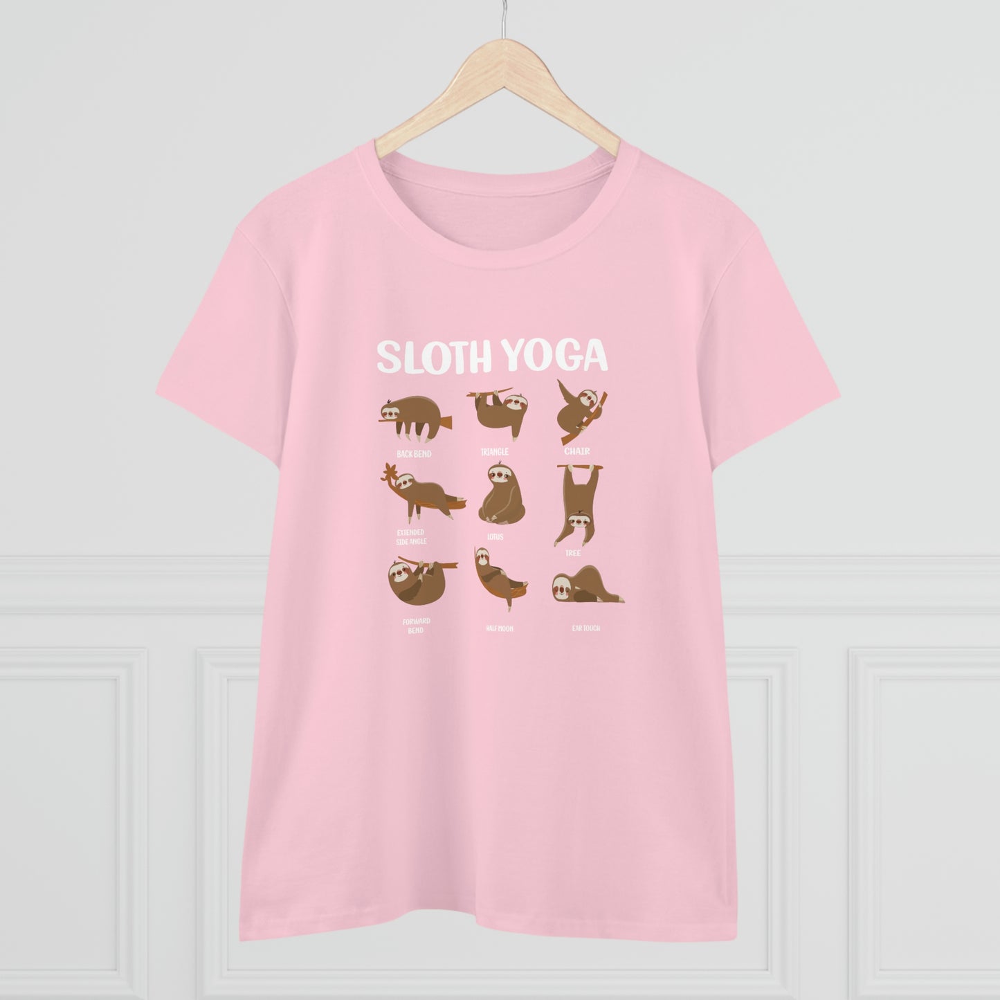 Sloth Yoga Women's Midweight Cotton Tee