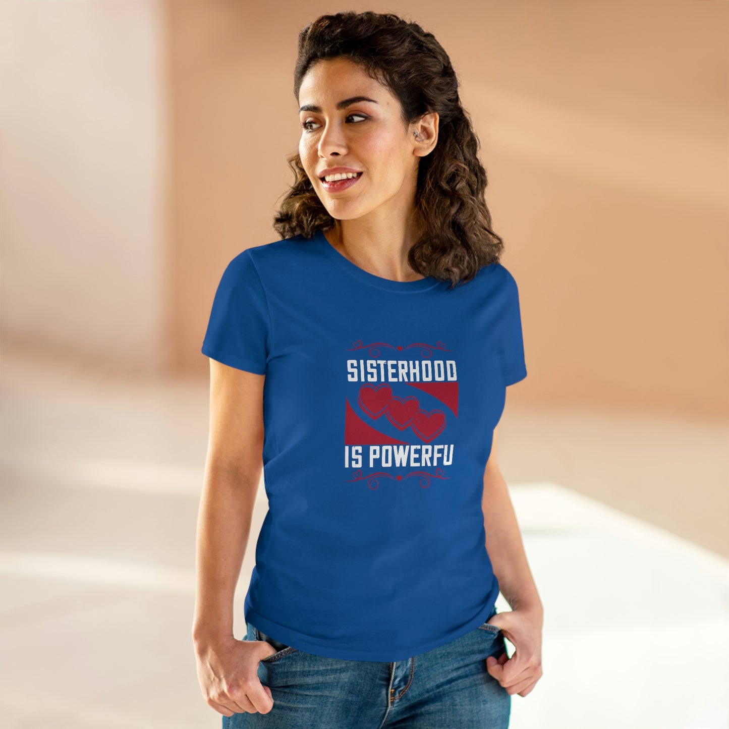 Sisterhood is Powerful Women's Midweight Cotton Tee
