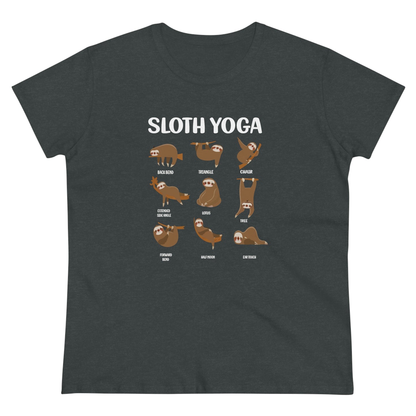 Sloth Yoga Women's Midweight Cotton Tee