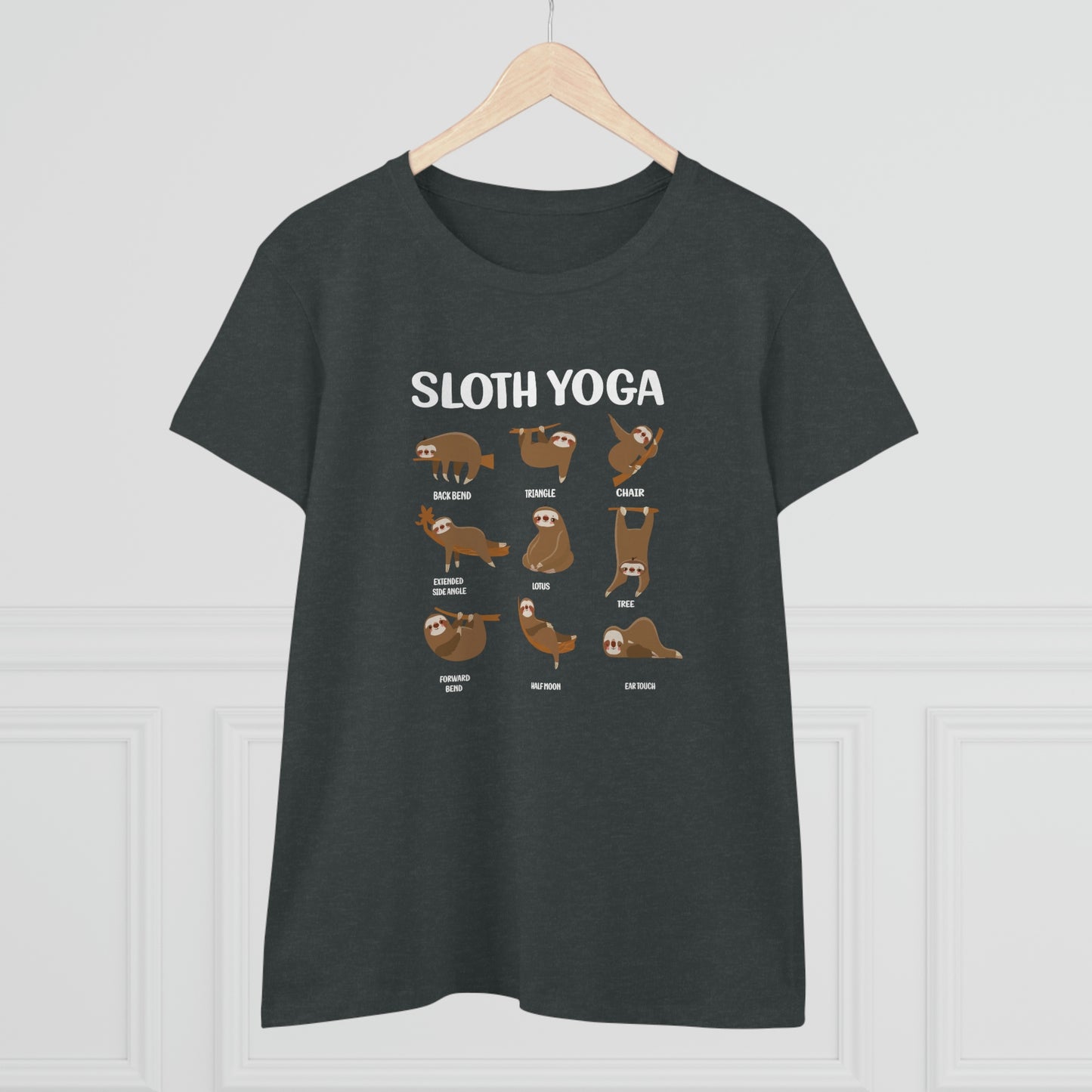 Sloth Yoga Women's Midweight Cotton Tee