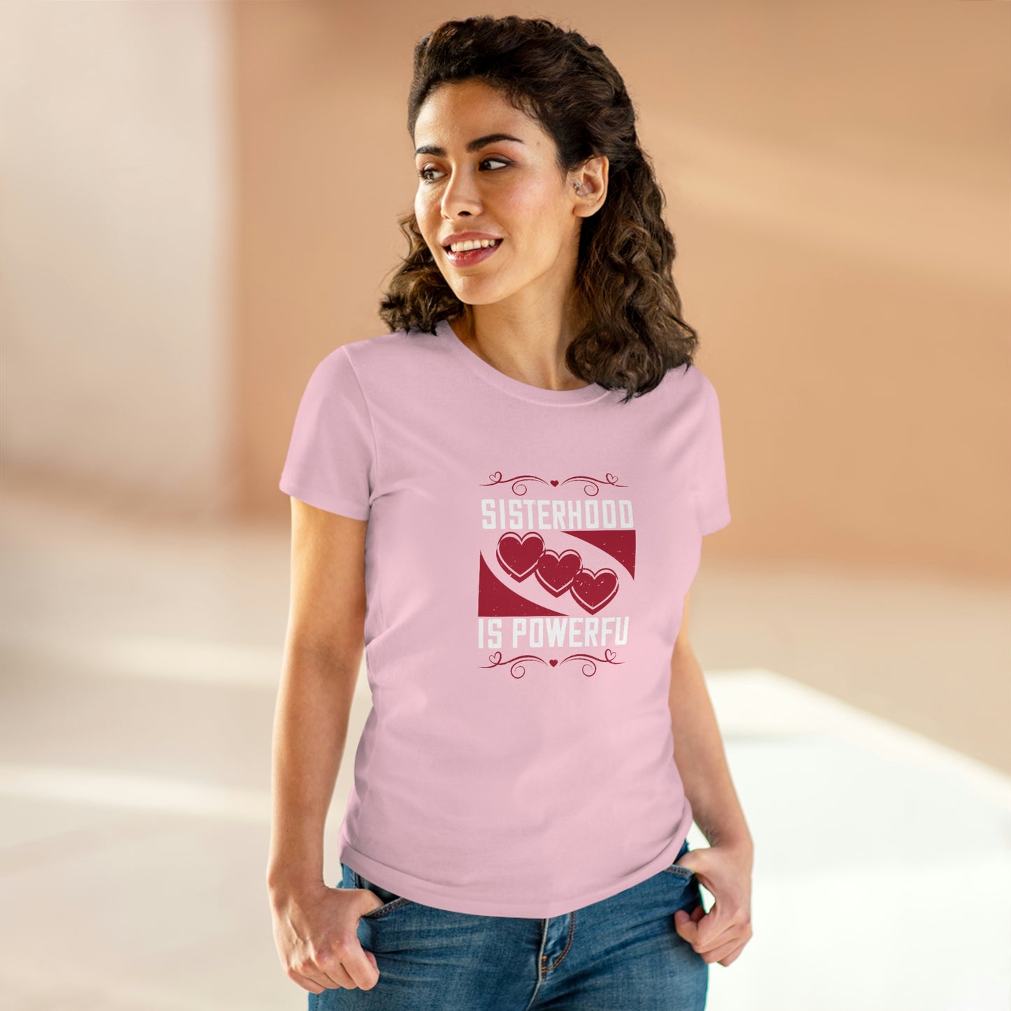 Sisterhood is Powerful Women's Midweight Cotton Tee