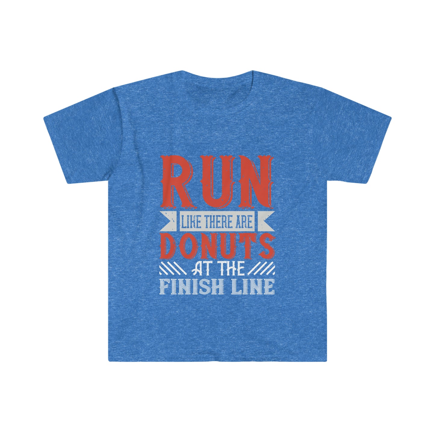 Run like there's Donuts at the finish line Unisex Softstyle T-Shirt