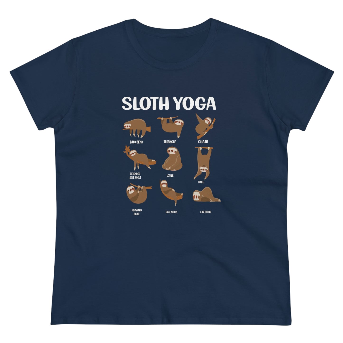 Sloth Yoga Women's Midweight Cotton Tee