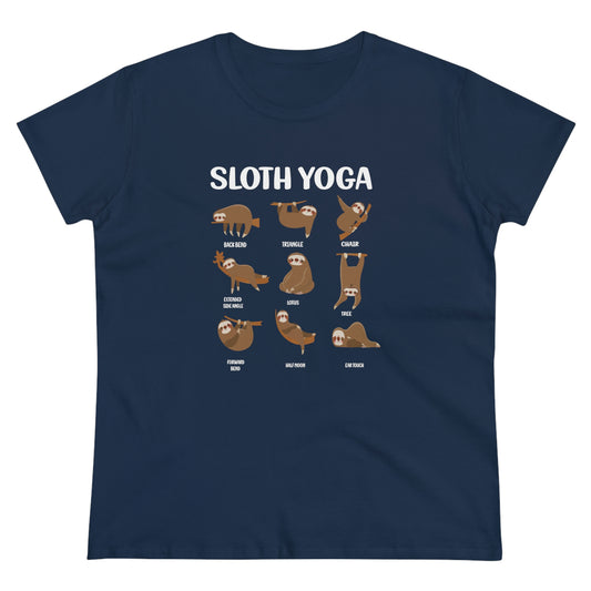 Sloth Yoga Women's Midweight Cotton Tee