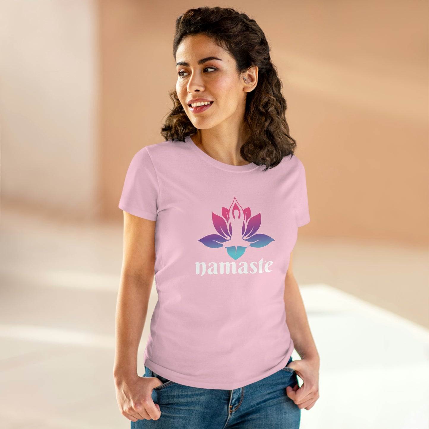 Namaste Yoga Women's Midweight Cotton Tee