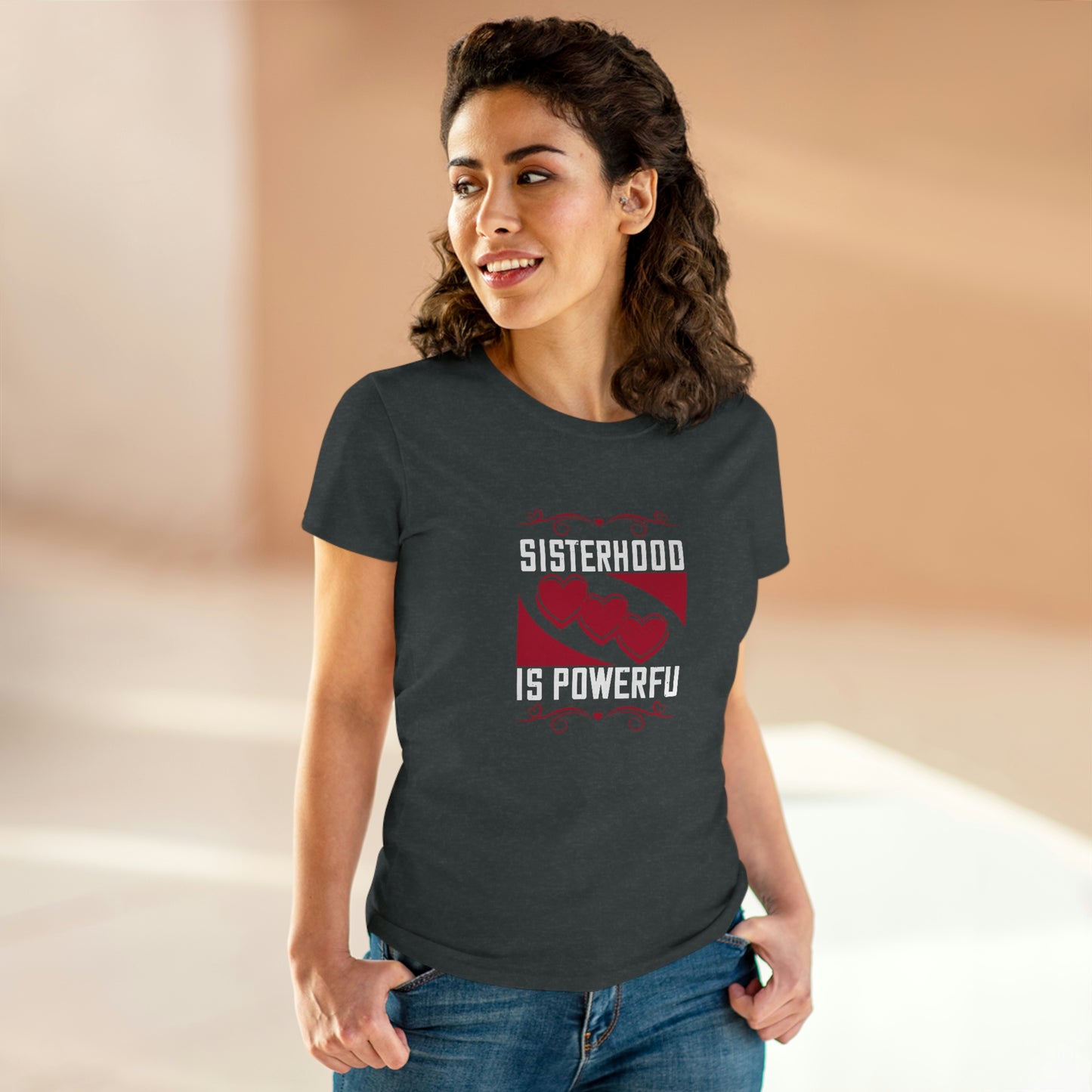 Sisterhood is Powerful Women's Midweight Cotton Tee