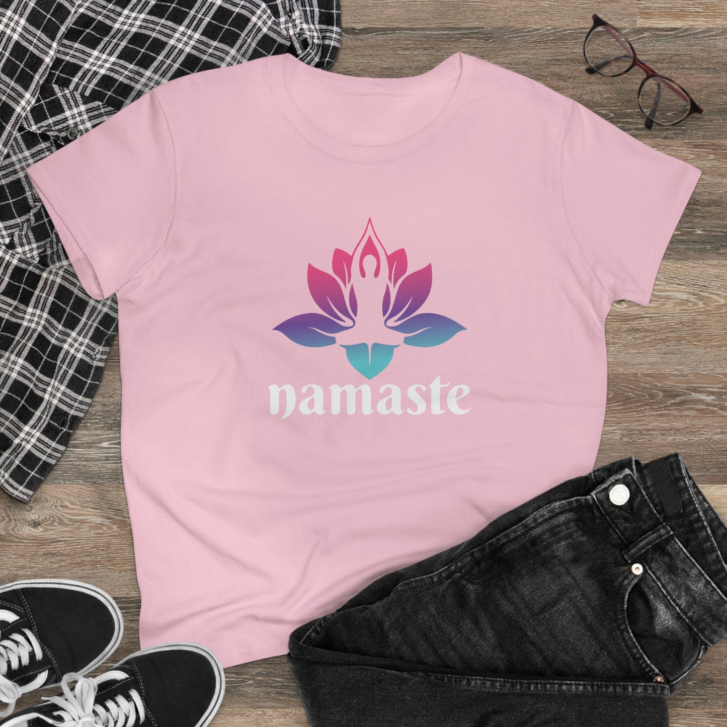 Namaste Yoga Women's Midweight Cotton Tee