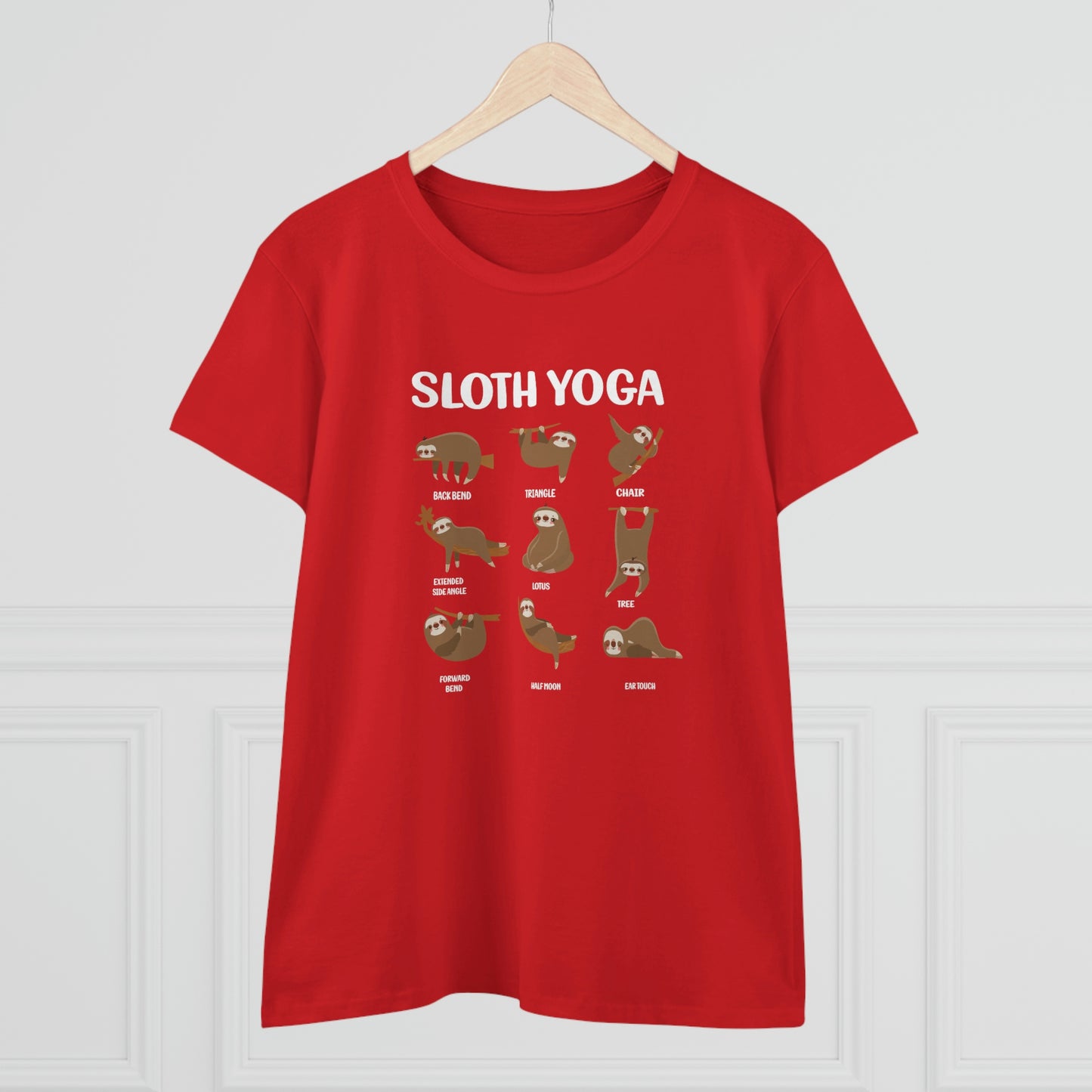 Sloth Yoga Women's Midweight Cotton Tee