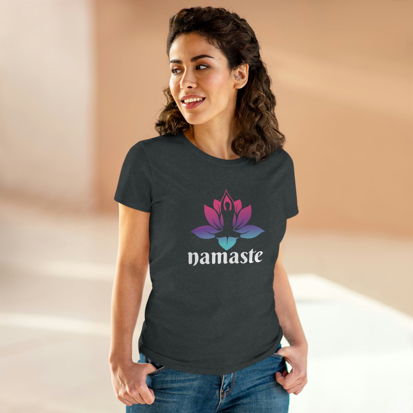 Namaste Yoga Women's Midweight Cotton Tee