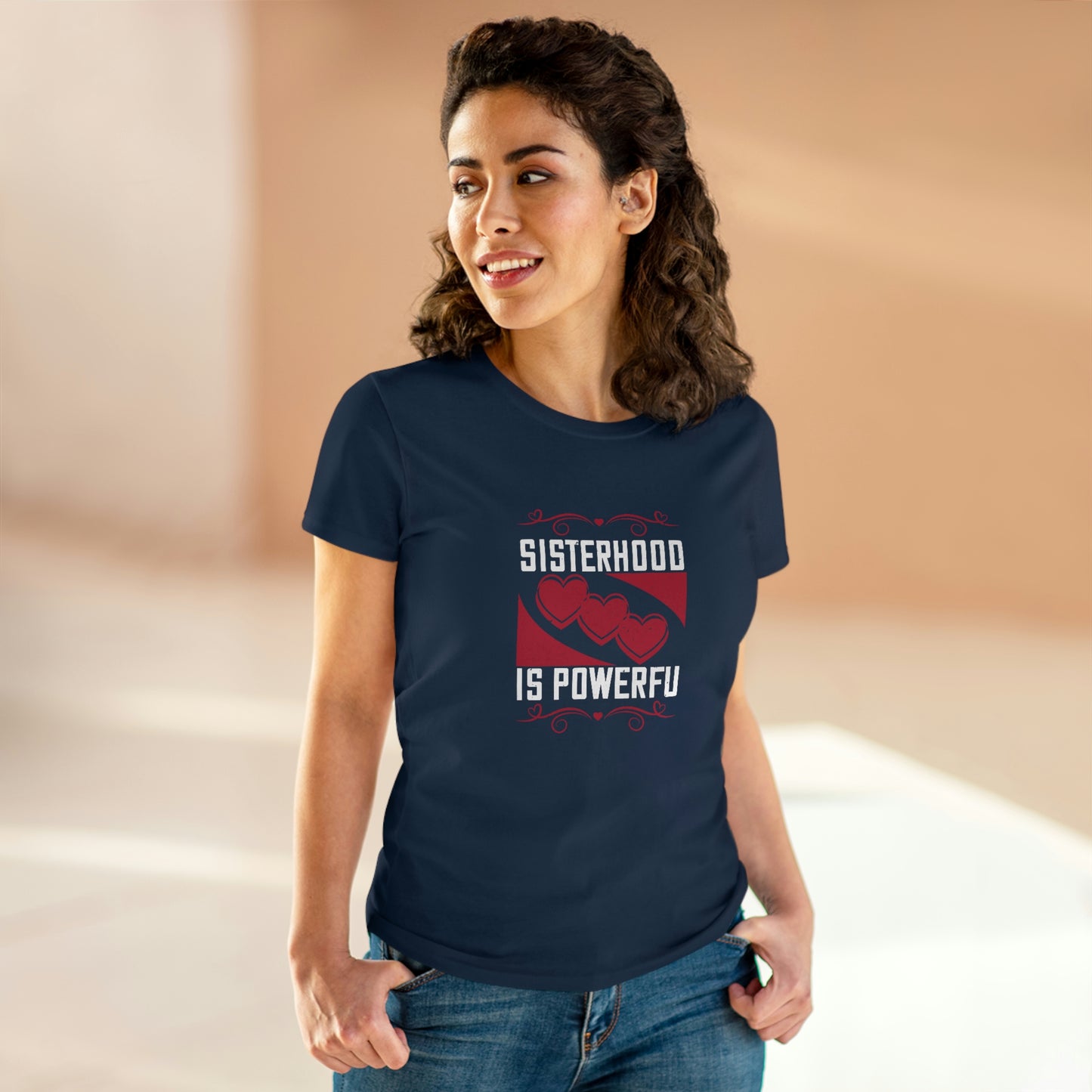 Sisterhood is Powerful Women's Midweight Cotton Tee