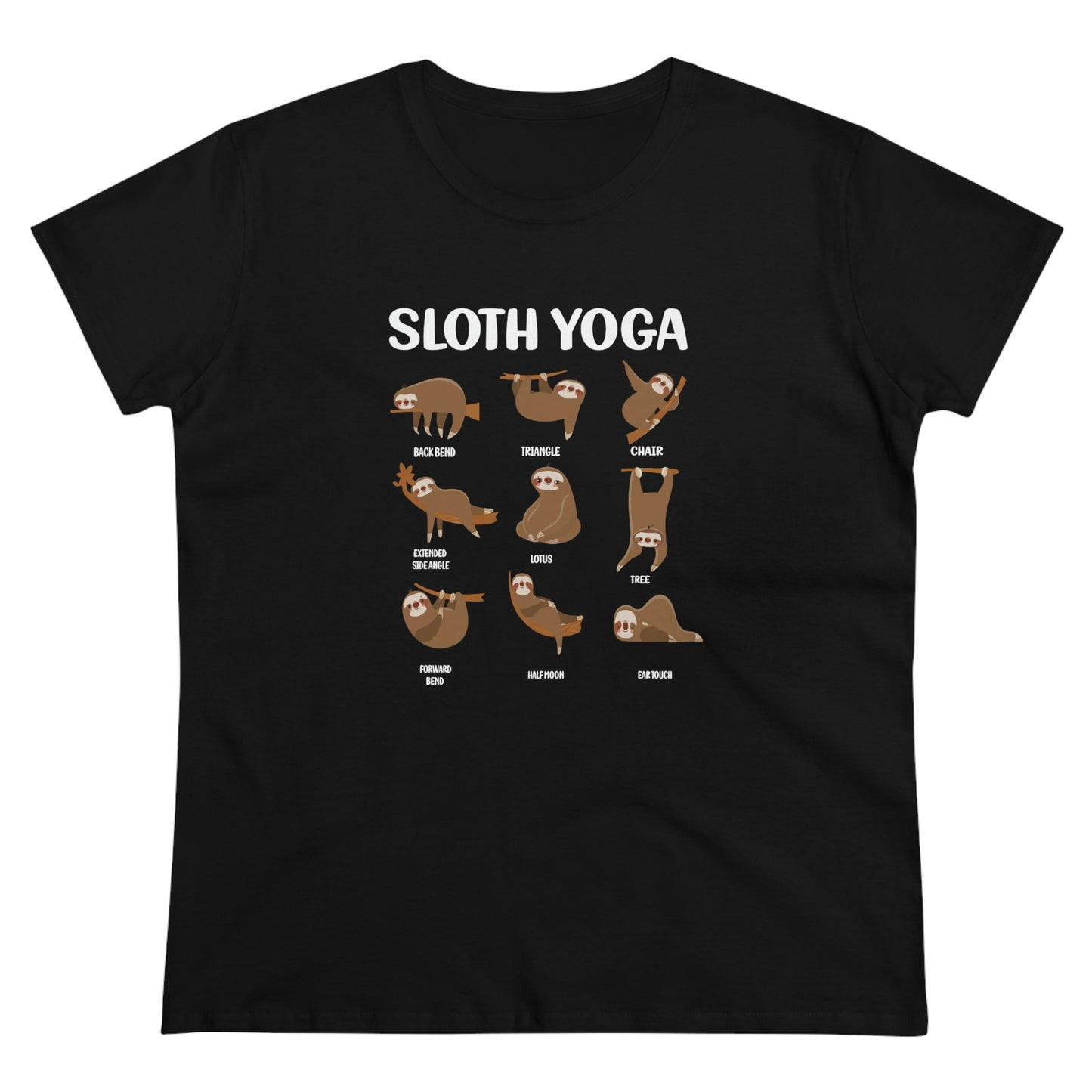 Sloth Yoga Women's Midweight Cotton Tee
