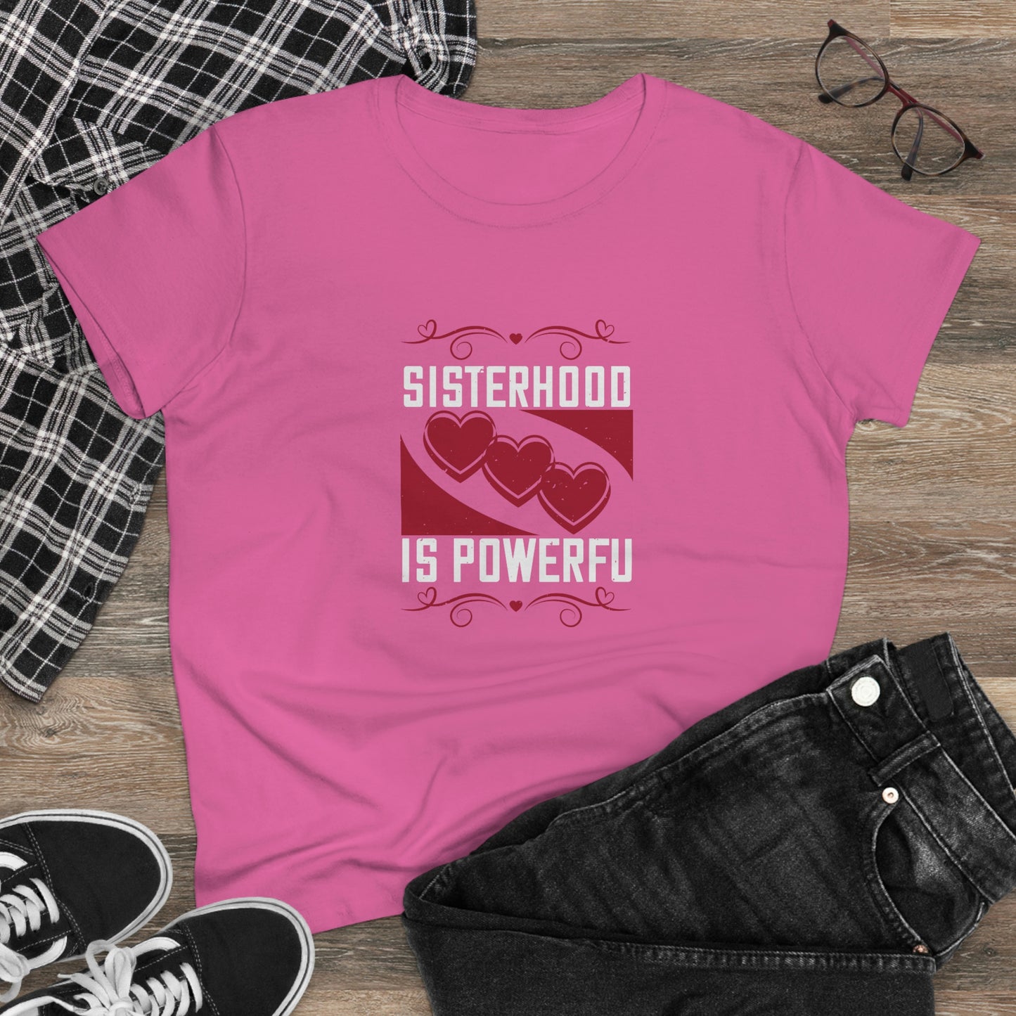 Sisterhood is Powerful Women's Midweight Cotton Tee