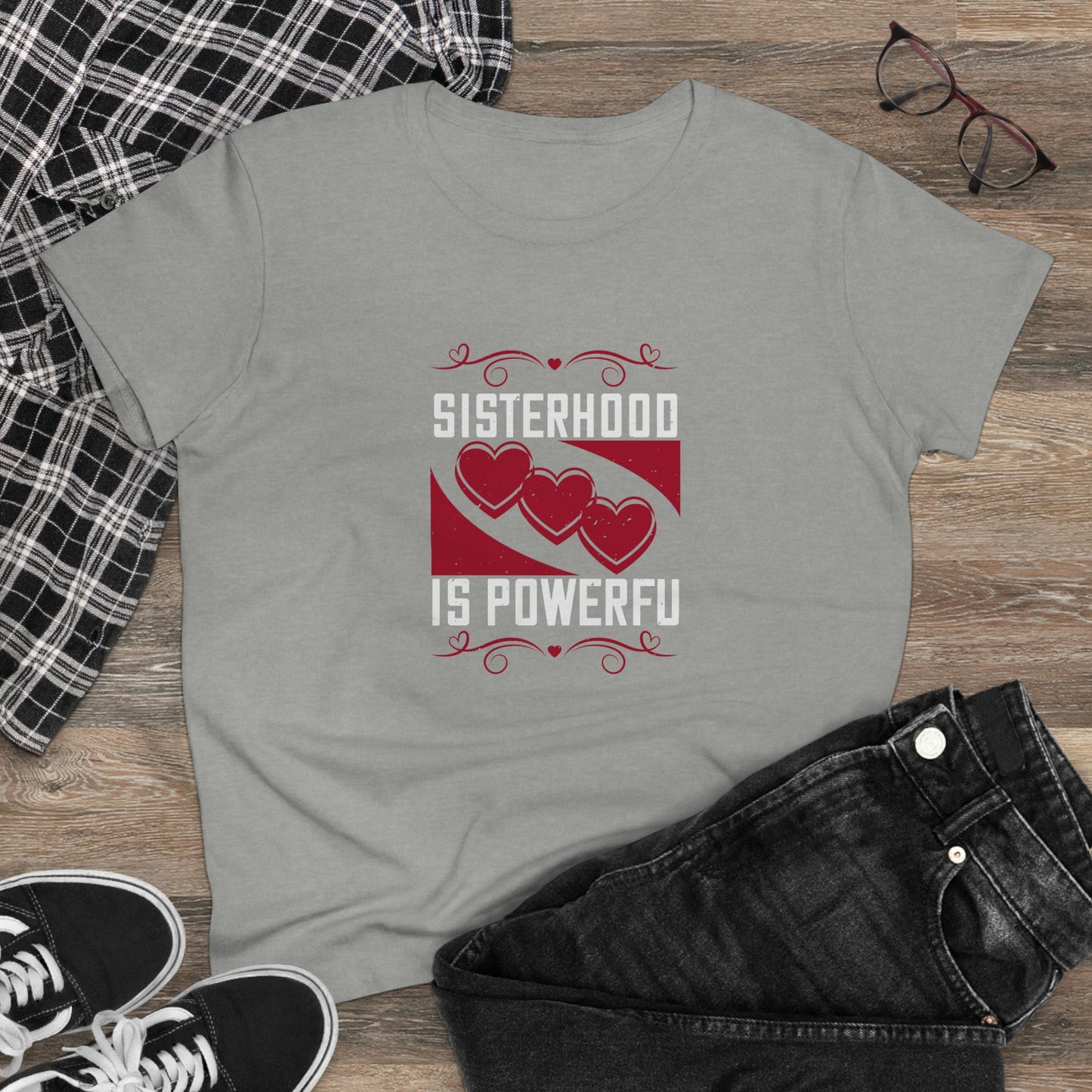Sisterhood is Powerful Women's Midweight Cotton Tee