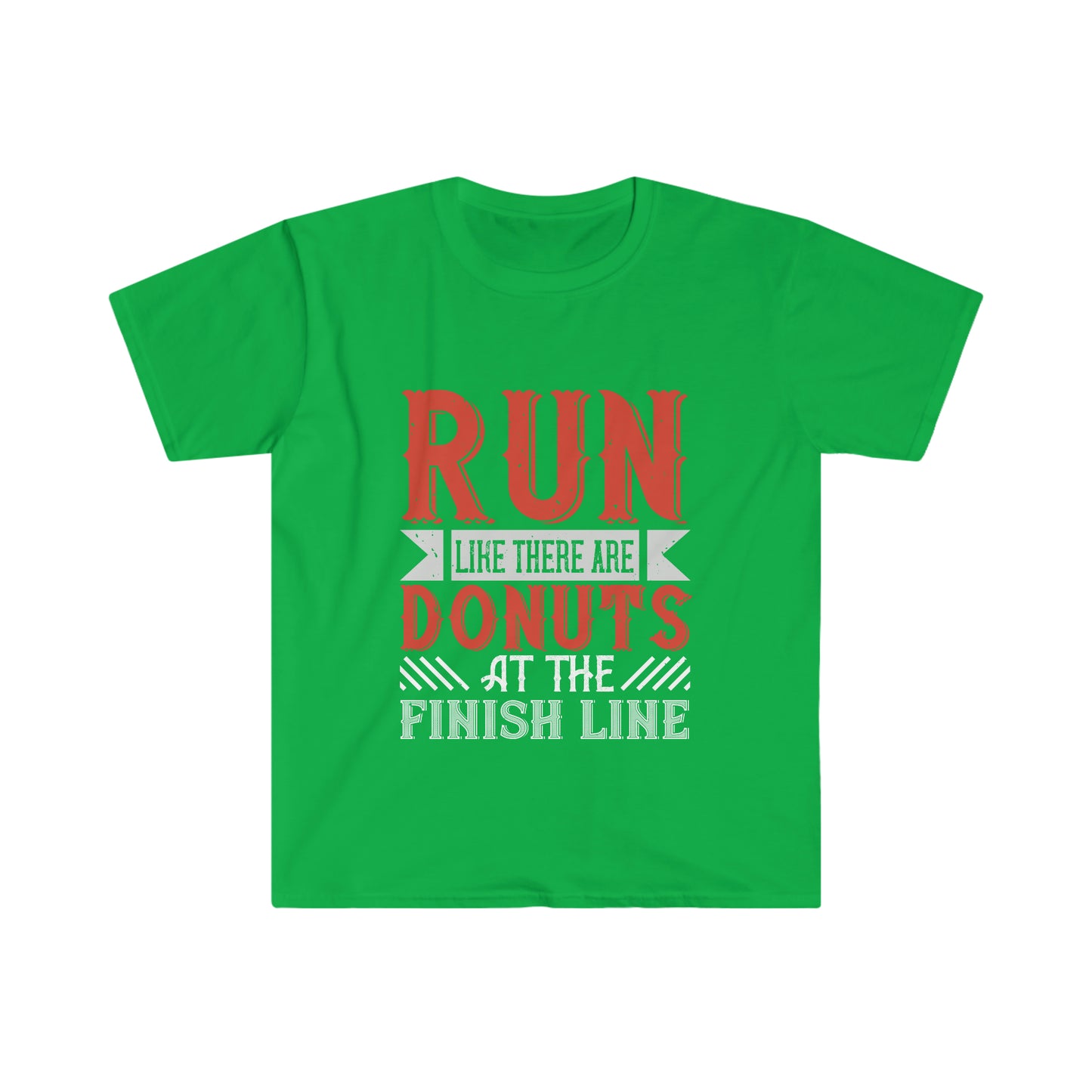 Run like there's Donuts at the finish line Unisex Softstyle T-Shirt