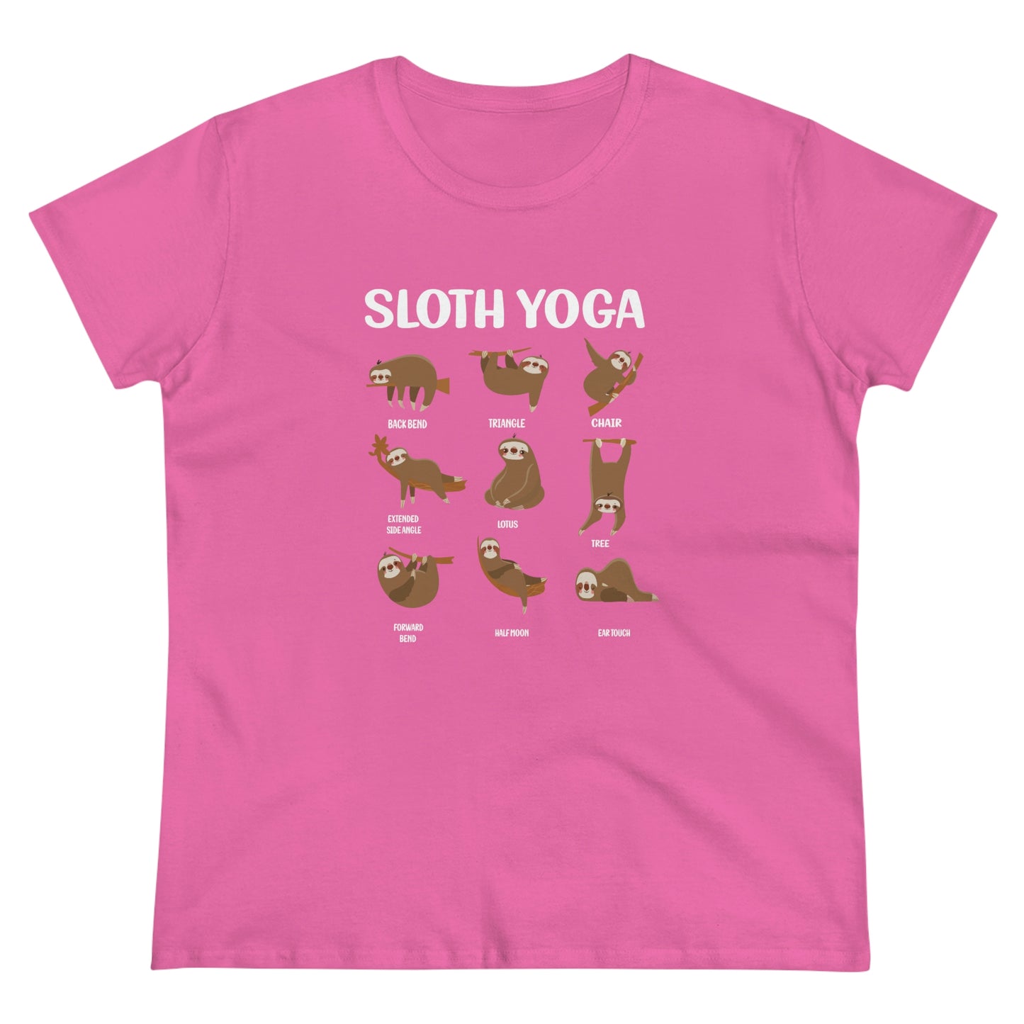 Sloth Yoga Women's Midweight Cotton Tee