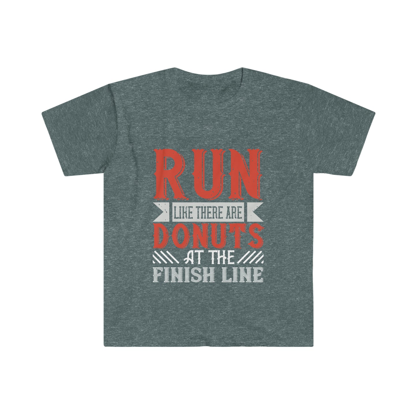 Run like there's Donuts at the finish line Unisex Softstyle T-Shirt