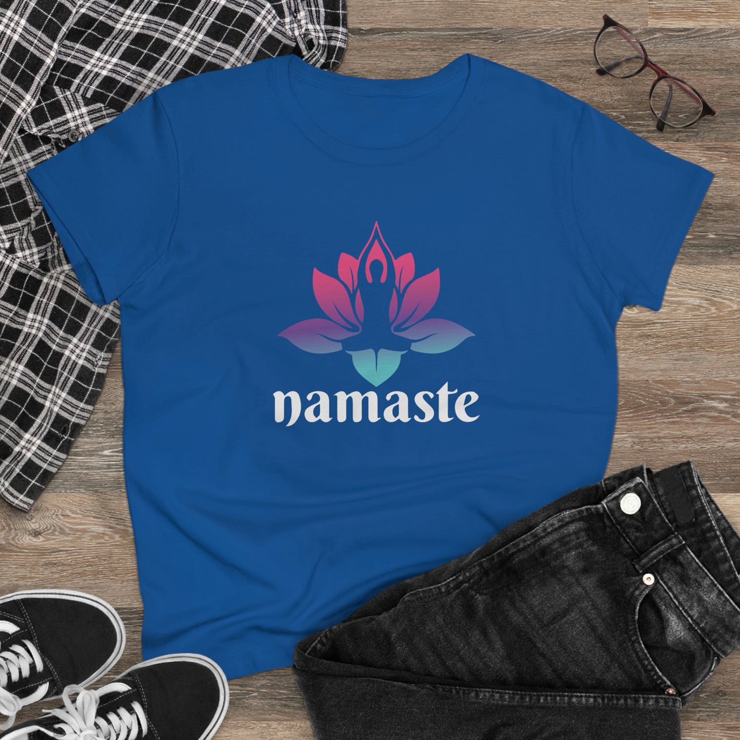 Namaste Yoga Women's Midweight Cotton Tee