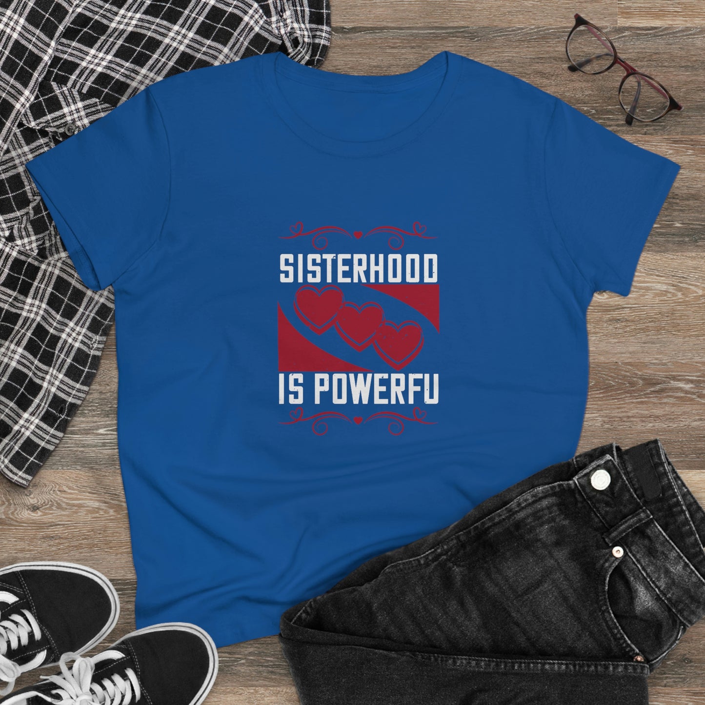 Sisterhood is Powerful Women's Midweight Cotton Tee