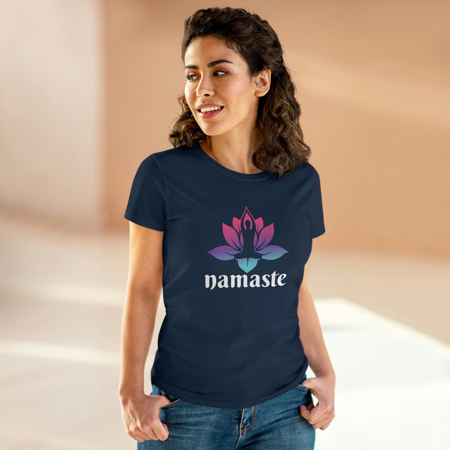 Namaste Yoga Women's Midweight Cotton Tee